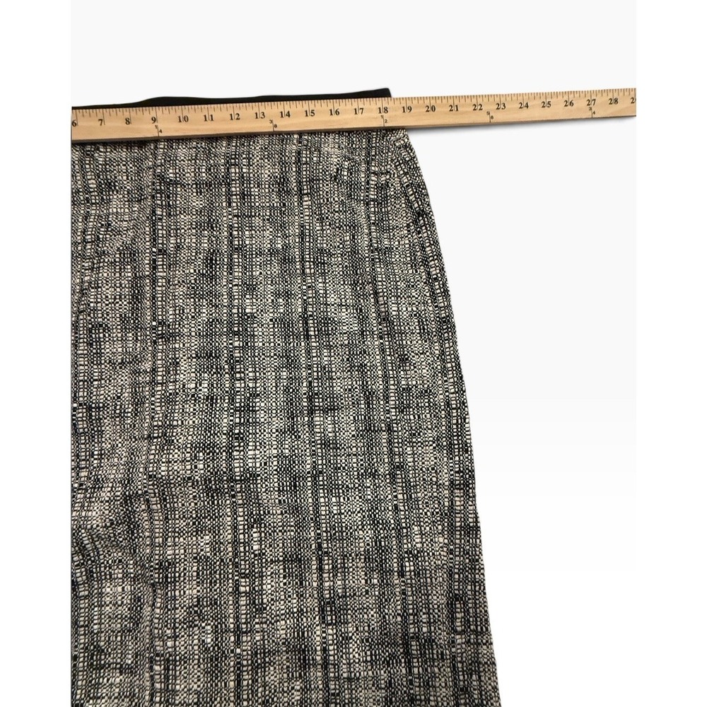 Talbots NWT Pencil Skirt Black White Tweed Grosgrain Trim Size 16 Classic Preppy - Picture 4 of 8